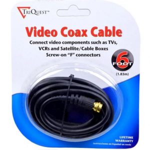 Video coax cable 6ft 1.83m