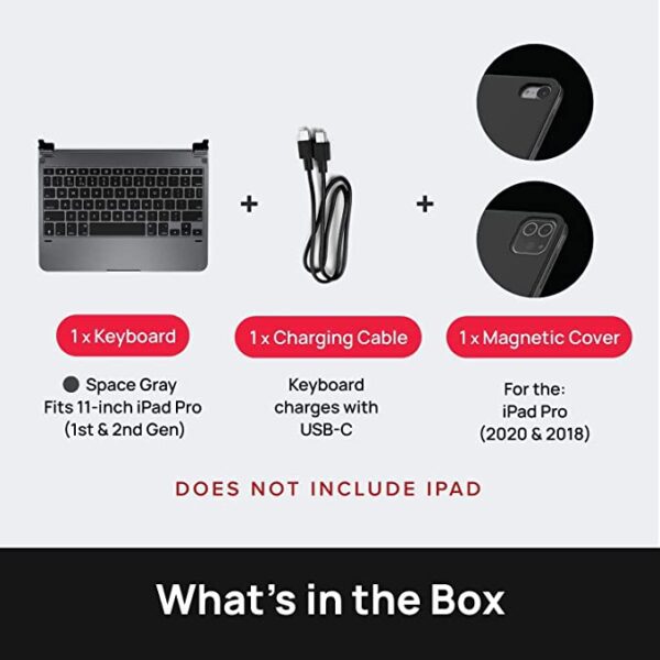 BRYDGE wireless keyboard & magnetic cover for 11-inch iPad Pro space grey – Image 6