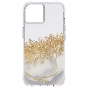 Étui rigide ajusté Karat Marble de Case-Mate pour iPhone 14 Pro - Transparent/Doré